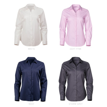 Cotton Rich Taped Seam Long Sleeve Shirt - Ladies