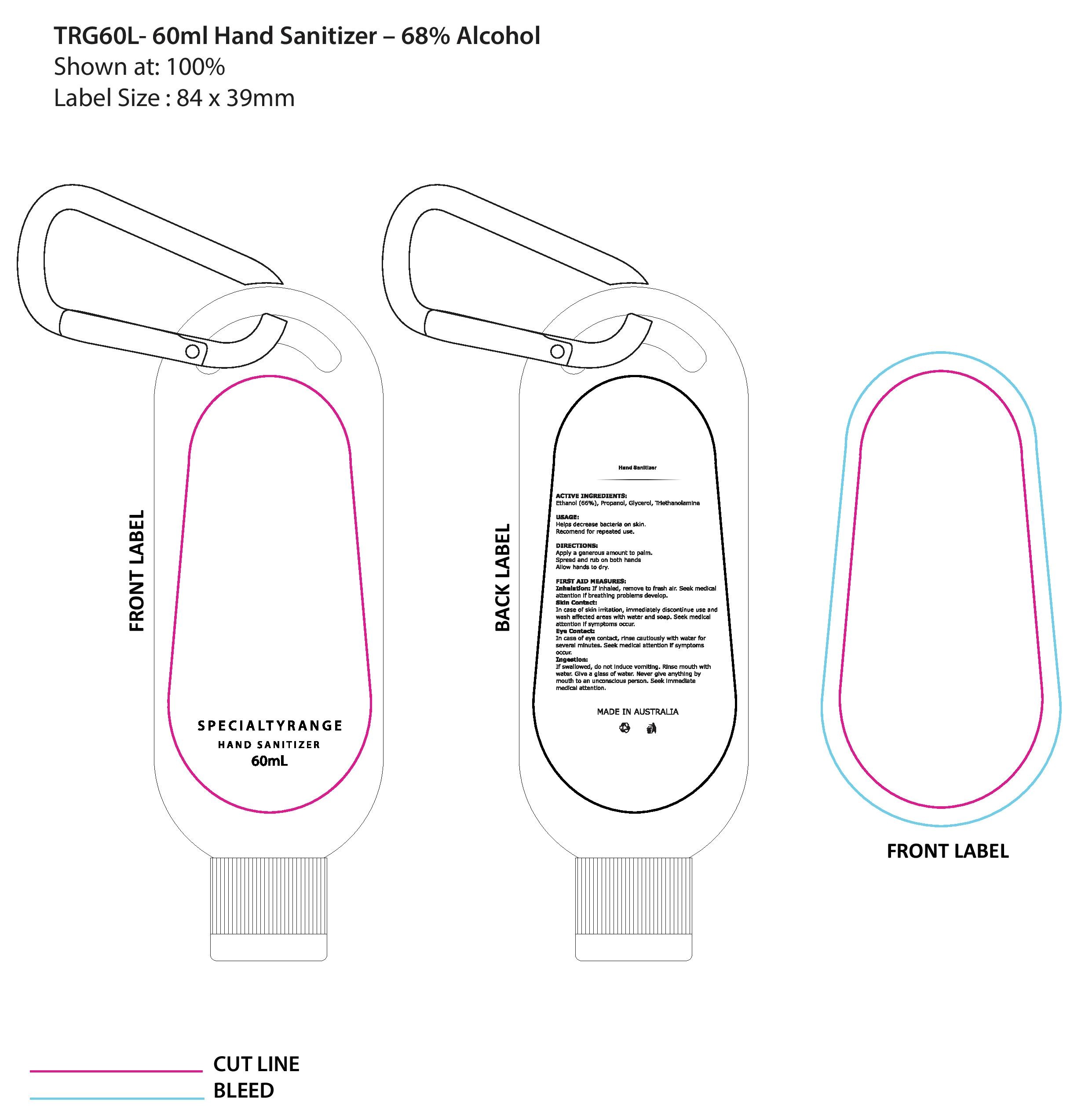 Australian Made 60ml Hand Sanitiser - Image 2