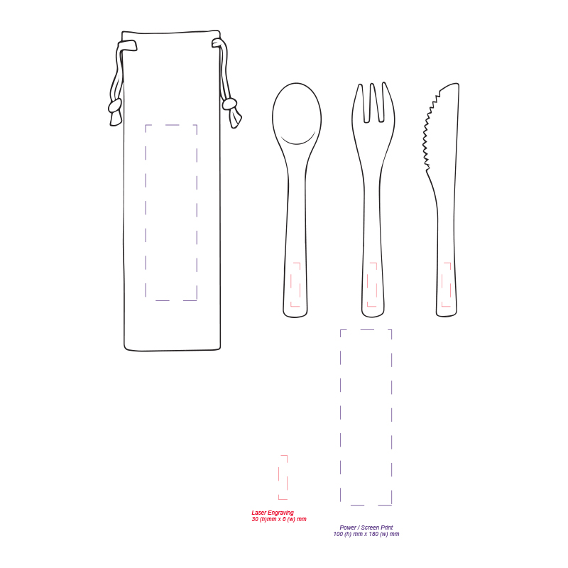 Ecofriendly Bamboo Made Cutlery Set - Image 2