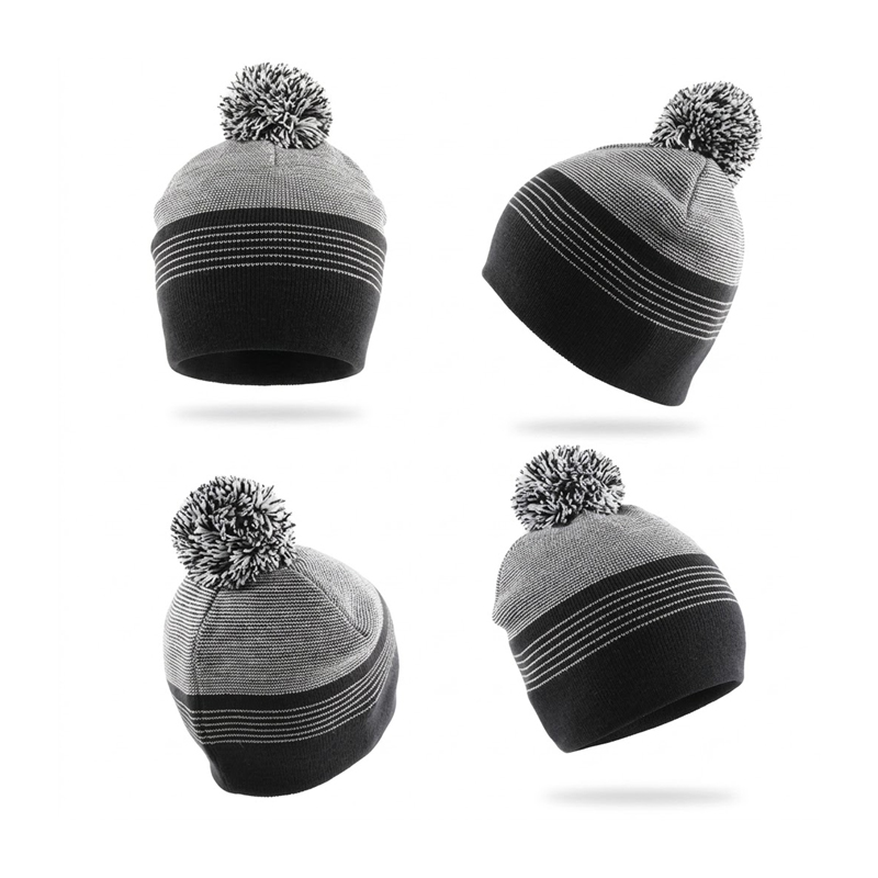Contrast Knitted Beanie - Image 2