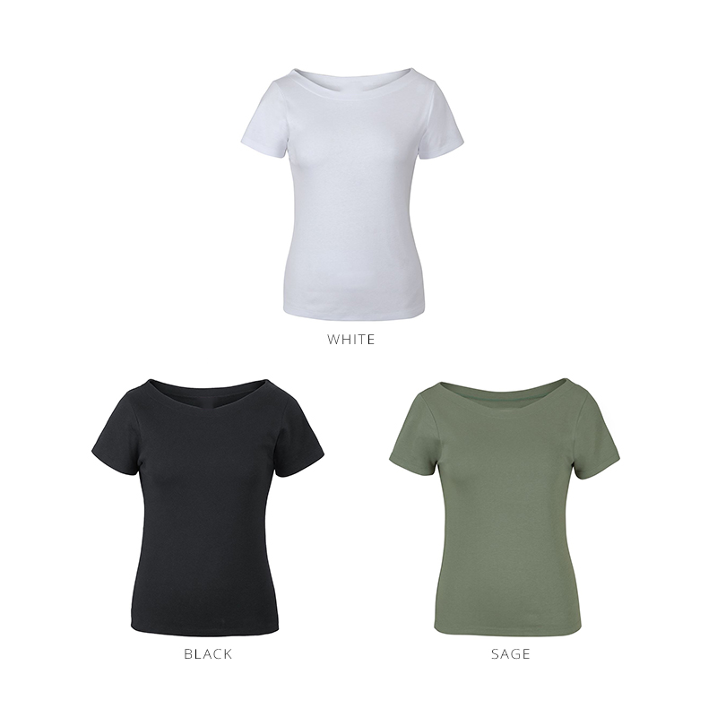 Ladies' Wide Neck Cotton Tees