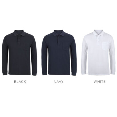 Classic Long Sleeve Polo with Pocket