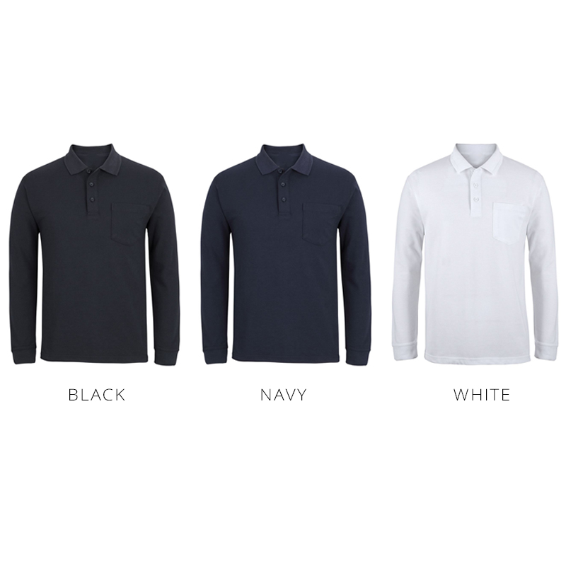Classic Long Sleeve Polo with Pocket