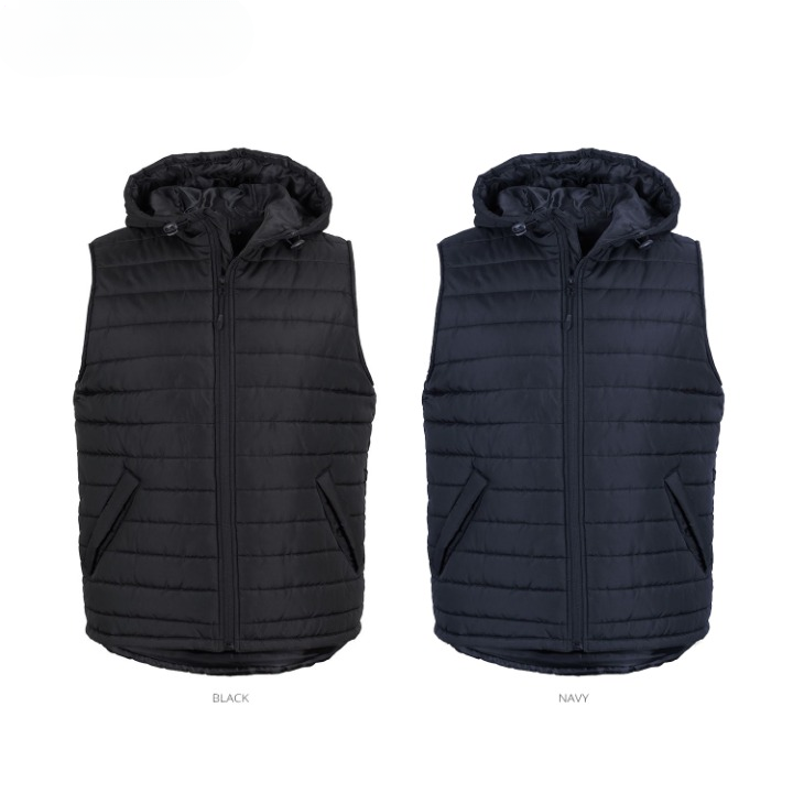 In-Hood Zip Puffer Vest