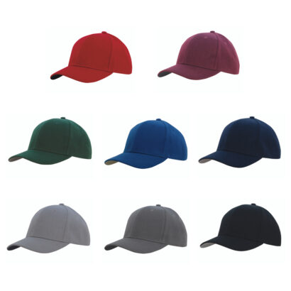 Premium Twill 6 Panel Cap with Contrast Peak Under