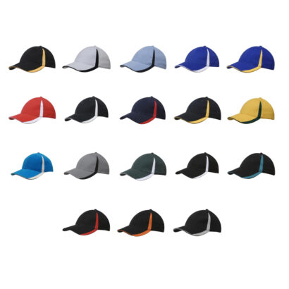 Brushed Heavy Cotton 6 Panel Cap with Inserts on the Peak & Crown