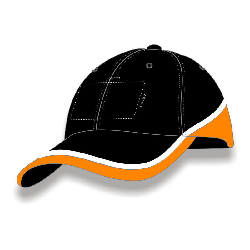 Brushed Heavy Cotton Pre - Curved Peak Tri-Coloured Cap - Image 2