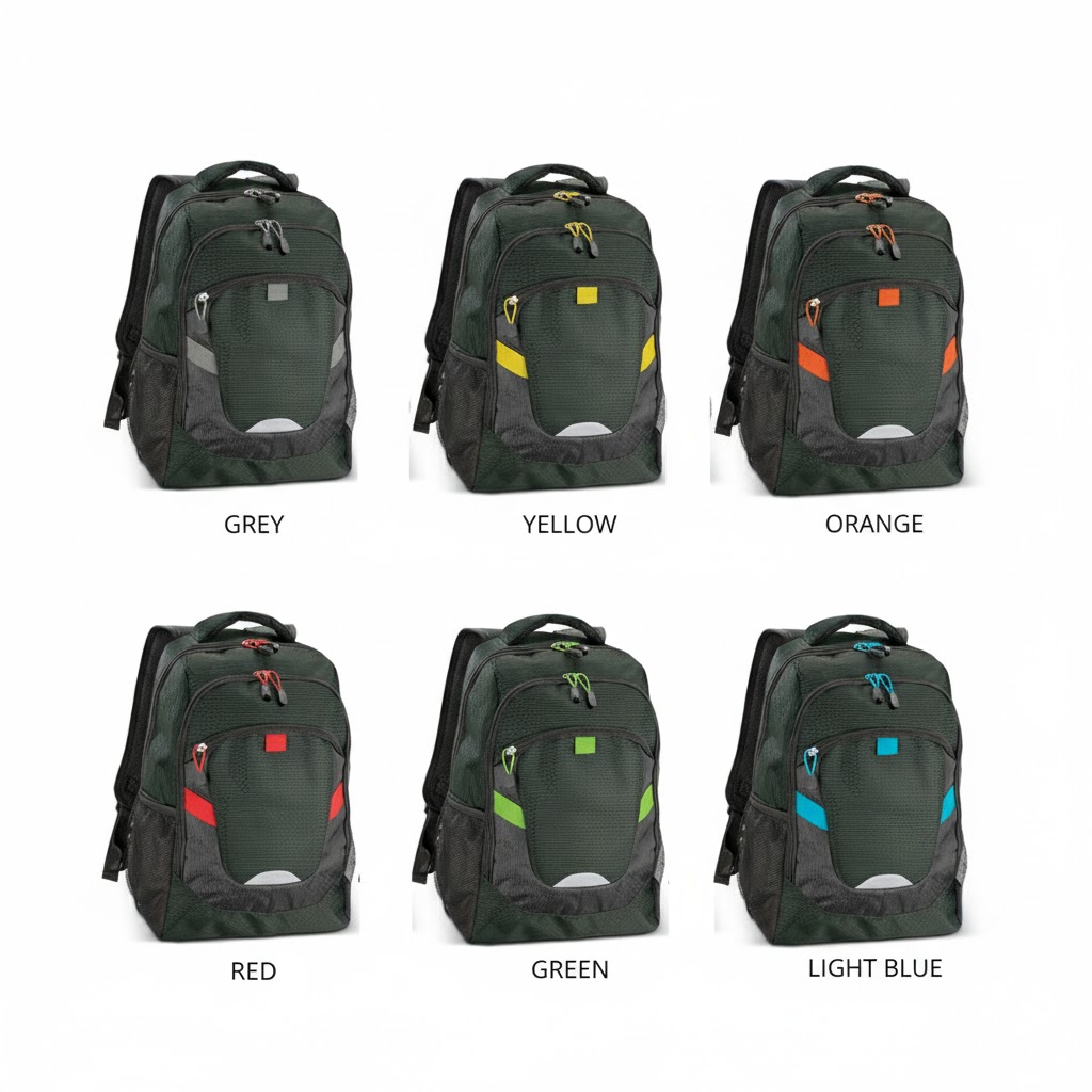 Large-zippered Poly Backpack