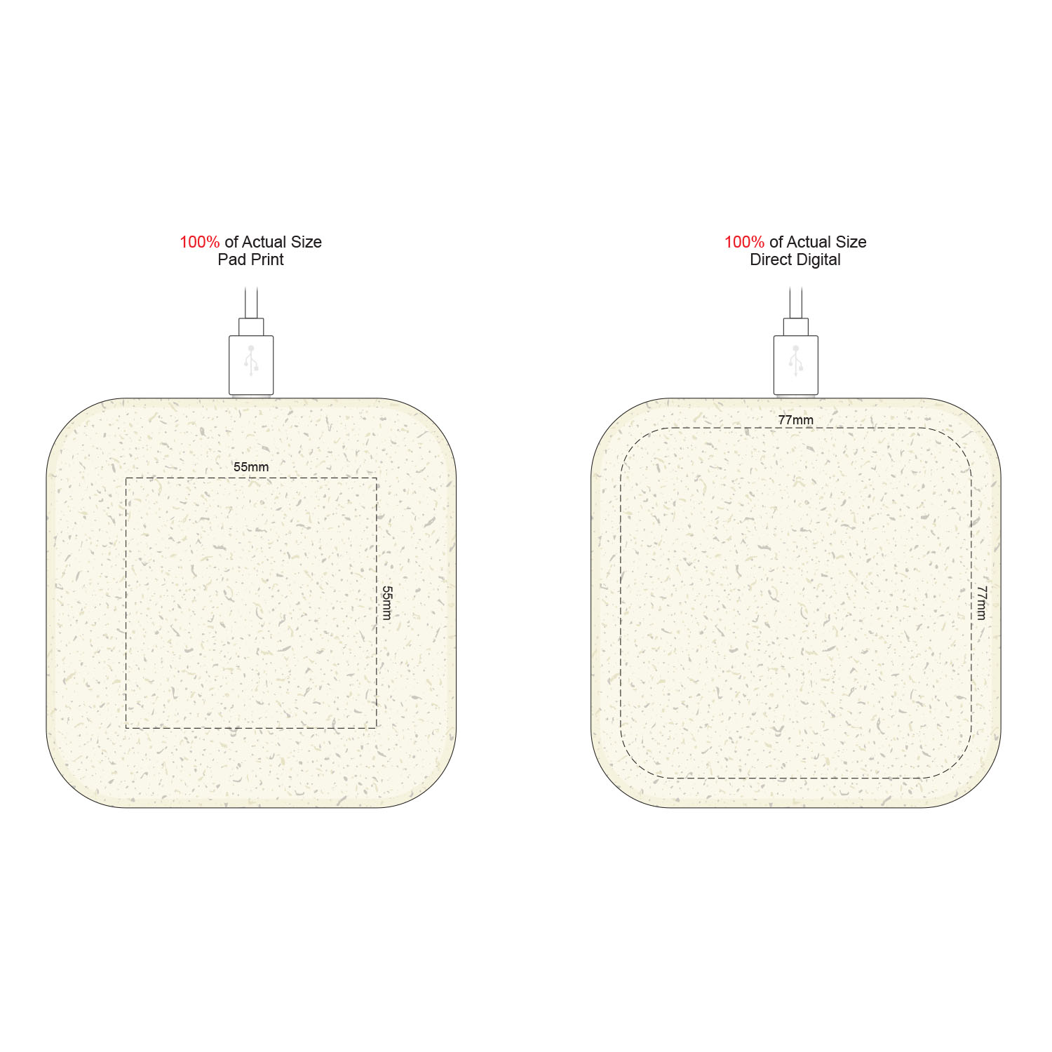 Wireless 5W Phone Charger - Square - Image 2