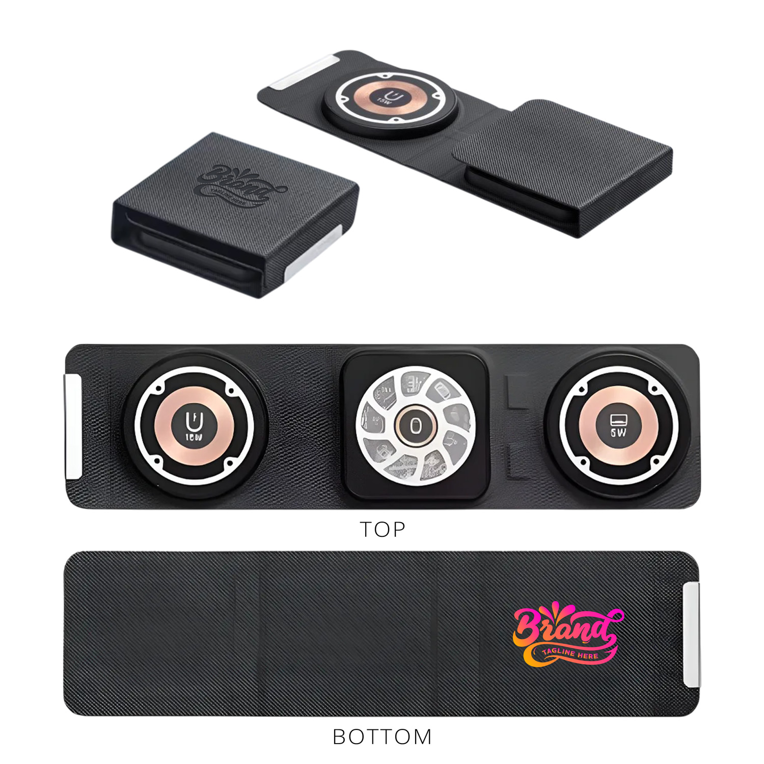 Tri-Device Foldable Wireless Charging Hub (15W Max)
