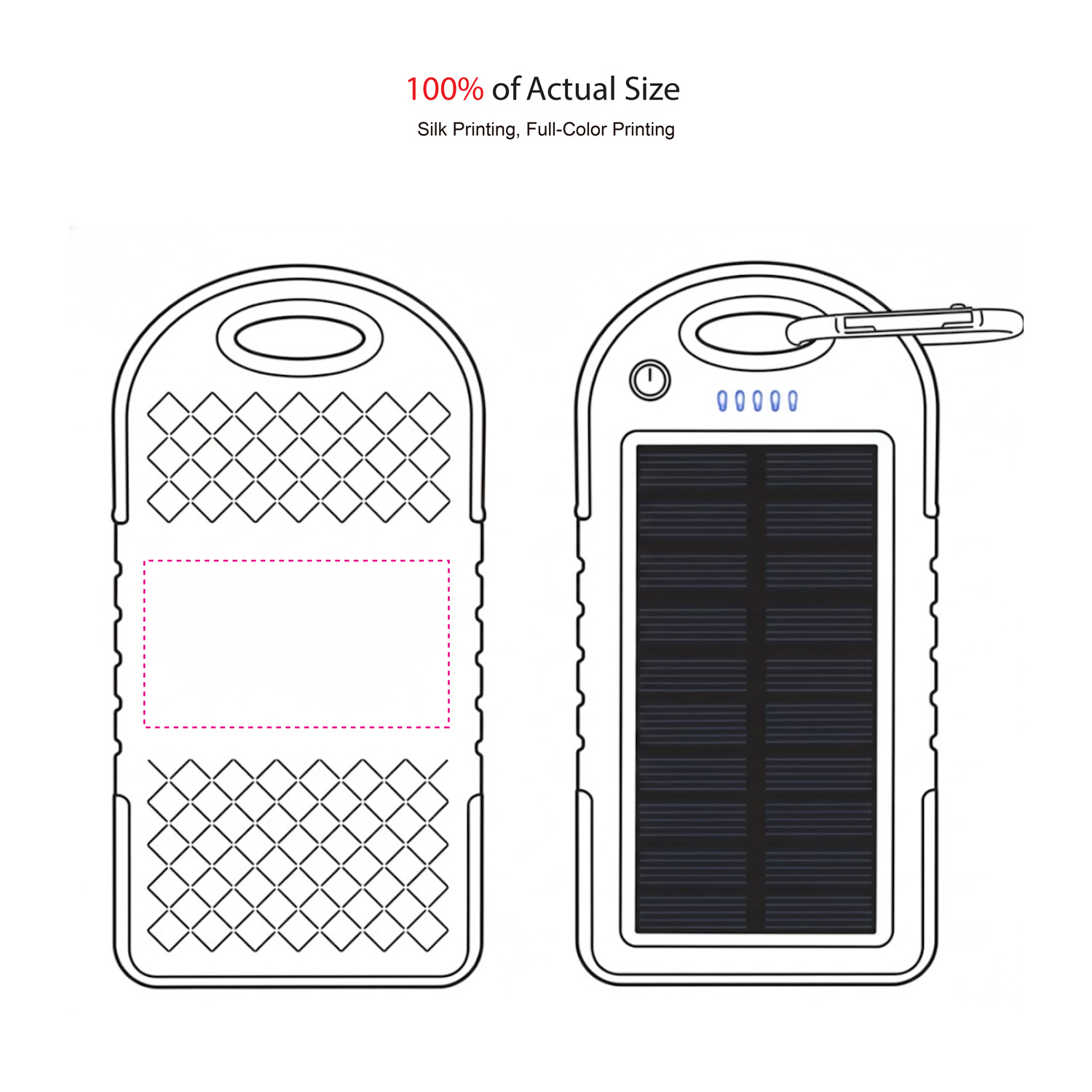 Compact 4000mAh Solar-Powered Portable Charger - Image 2