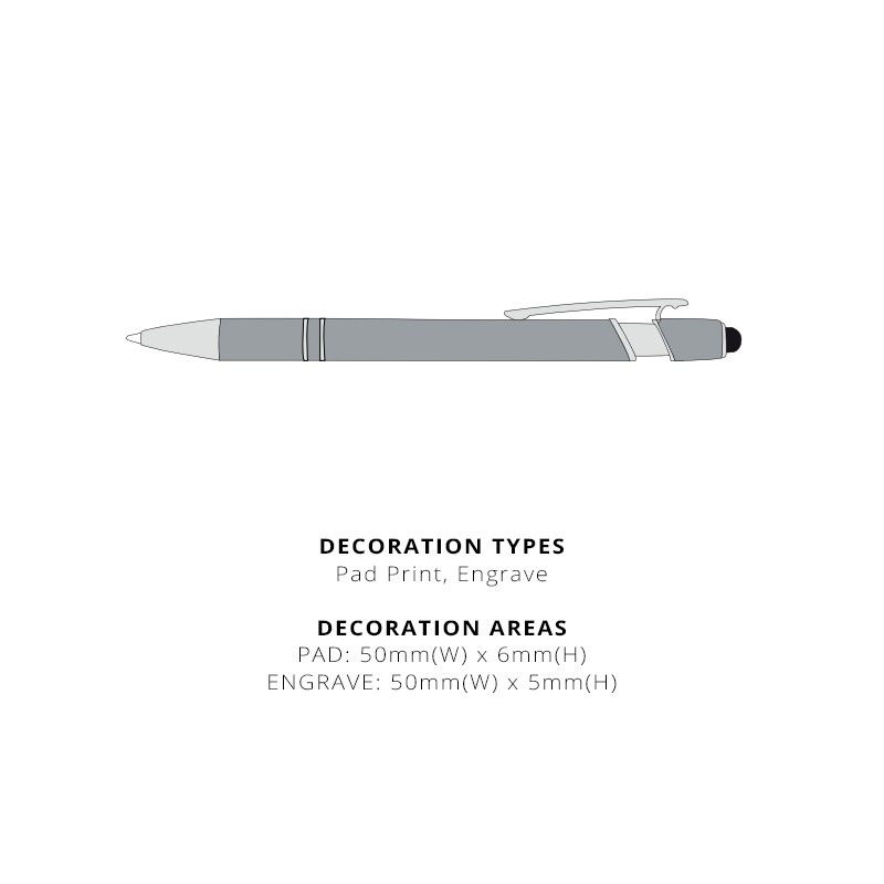 Rose Gold Trim Stylus Metal Pens - Image 3