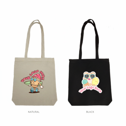 Eco Friendly Cotton Bag with Zipper and Bottom Gusset