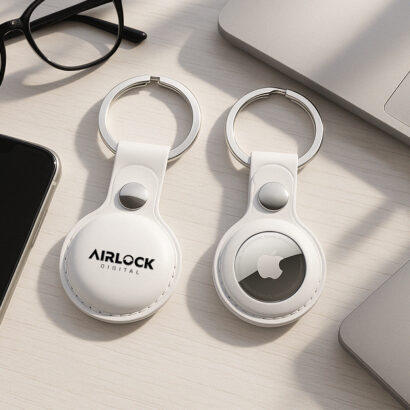 Airlock Digital White Apple AirTag Holders
