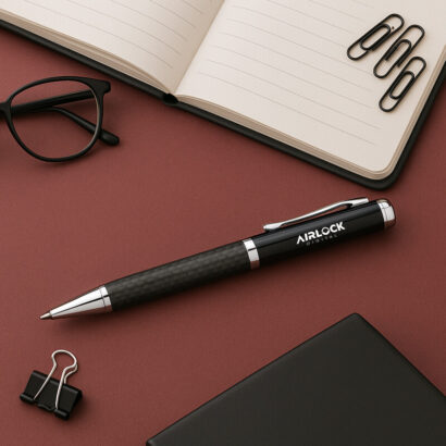 Airlock Digital Carbon Fibre Pen Black Silver
