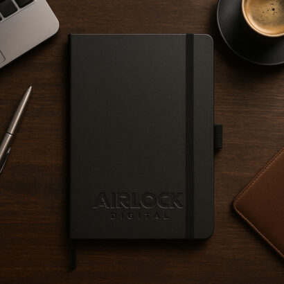 Airlock Digital Debossed Notebook Black