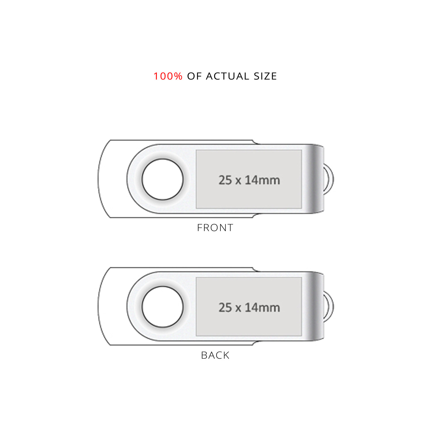 Swivel-Style USB Flash Drive - Image 2