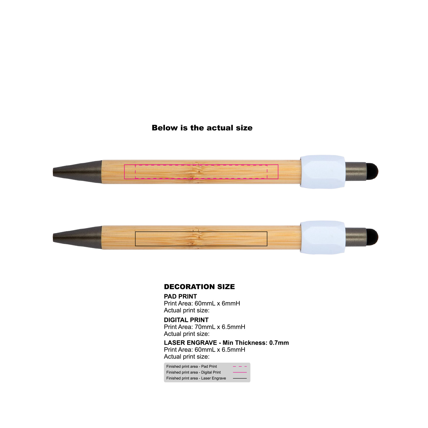 Bamboo Fidget Spinner Pen - Image 2