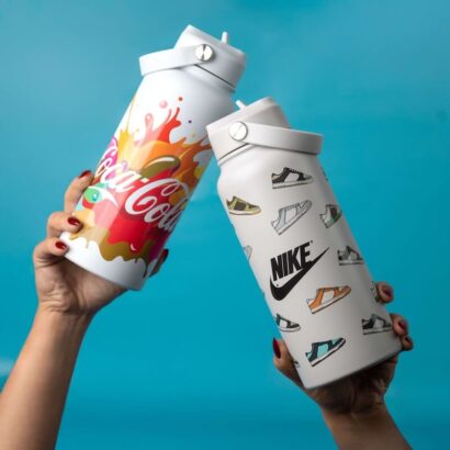 1L Stainless Steel Insulated Drink Bottle with Straw