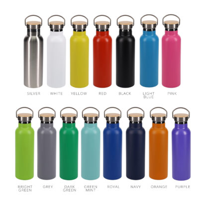 600ml Insulated Bamboo Lid Bottles