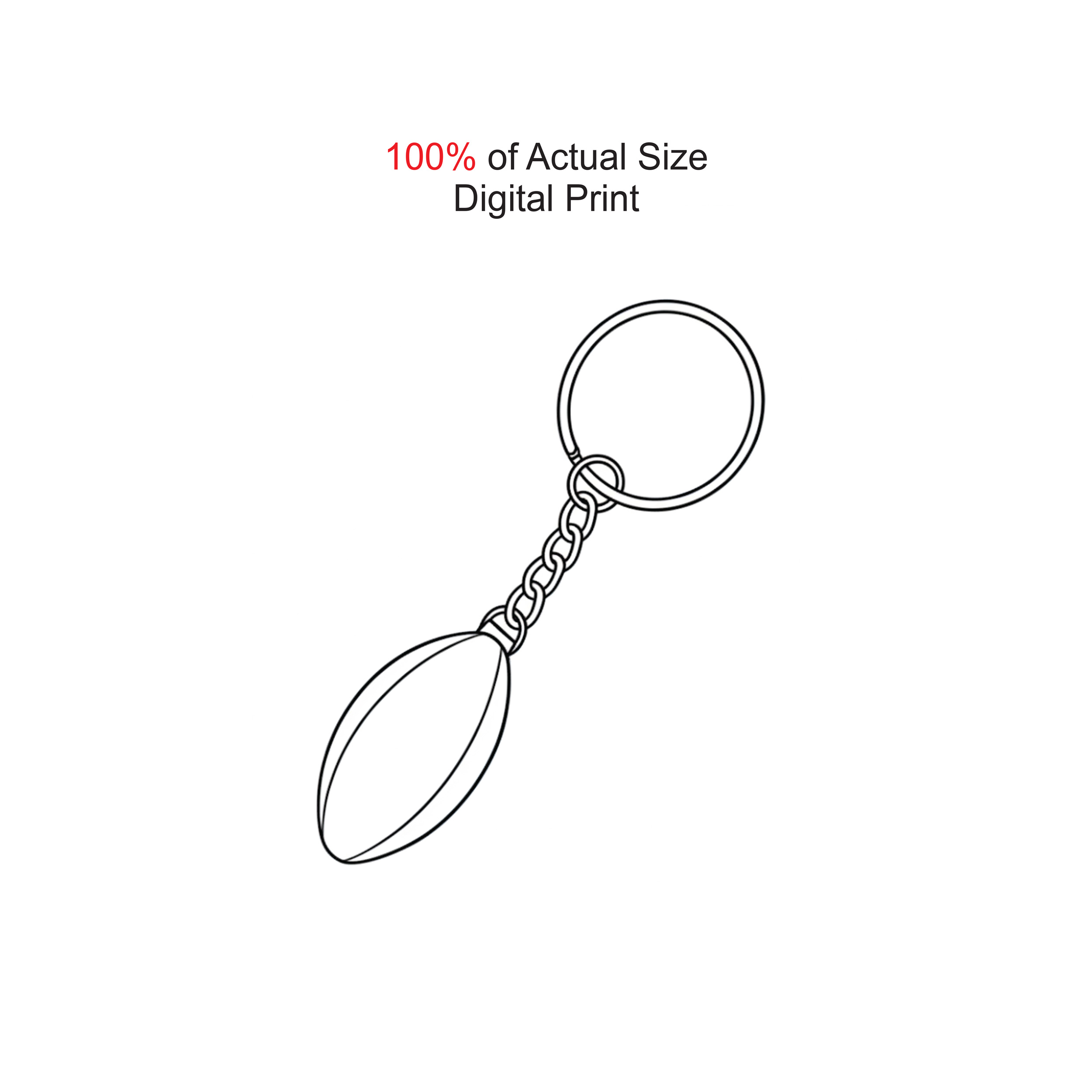 Custom Made Rugby Keyring - Image 2