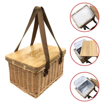 Beachside Wicker Picnic & Cooler Basket