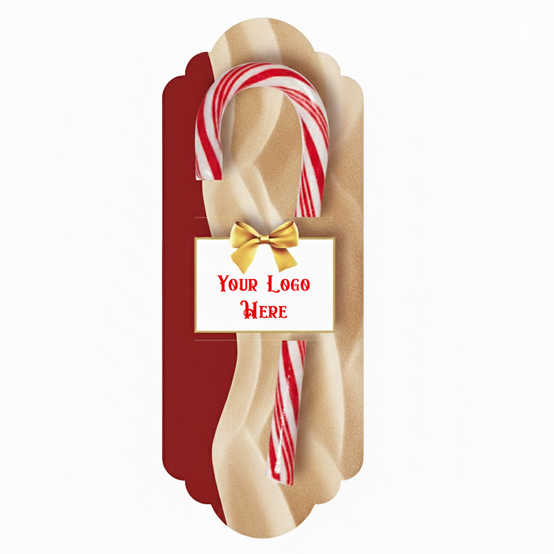 Festive Candy Cane Greeting Card