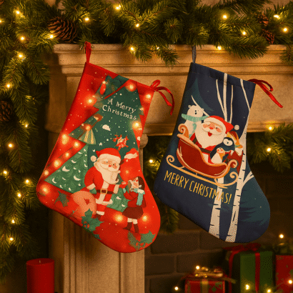 Santa GiftSock Tote
