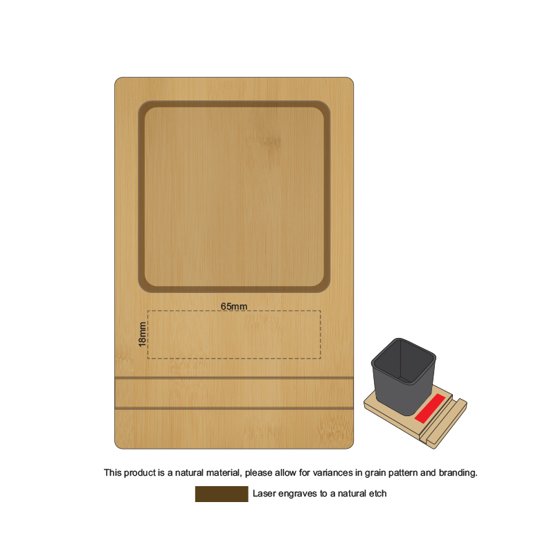Bamboo Desk Stand & Organiser - Image 2