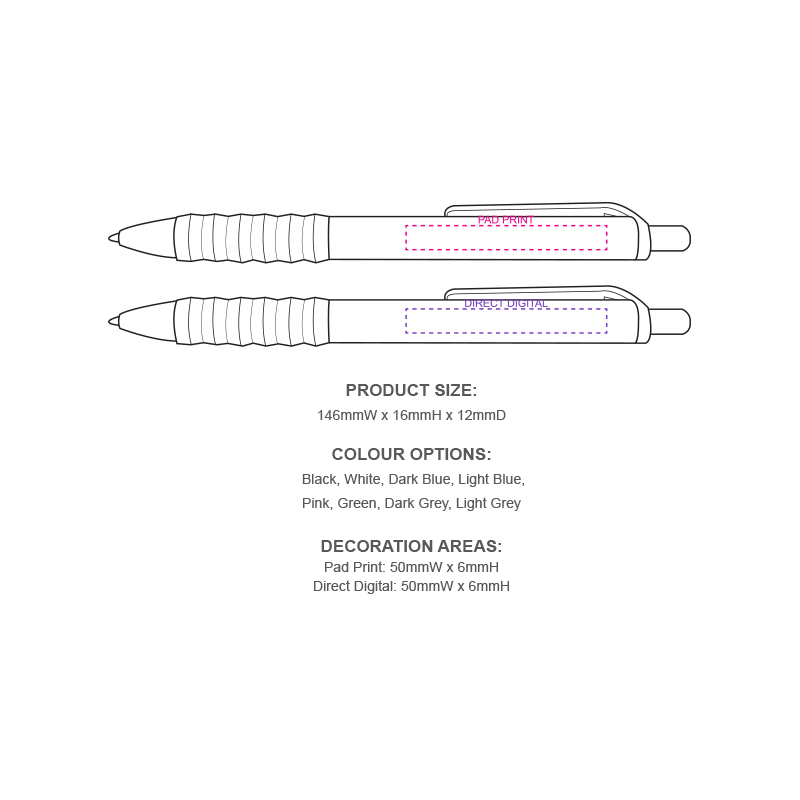 Matte Grip Writer Pens - Image 2
