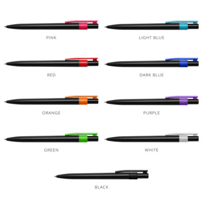 Frosted Black Barrel Pens