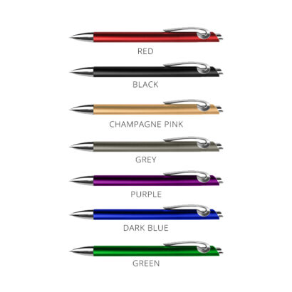 Metallic Barrel Clip Pens