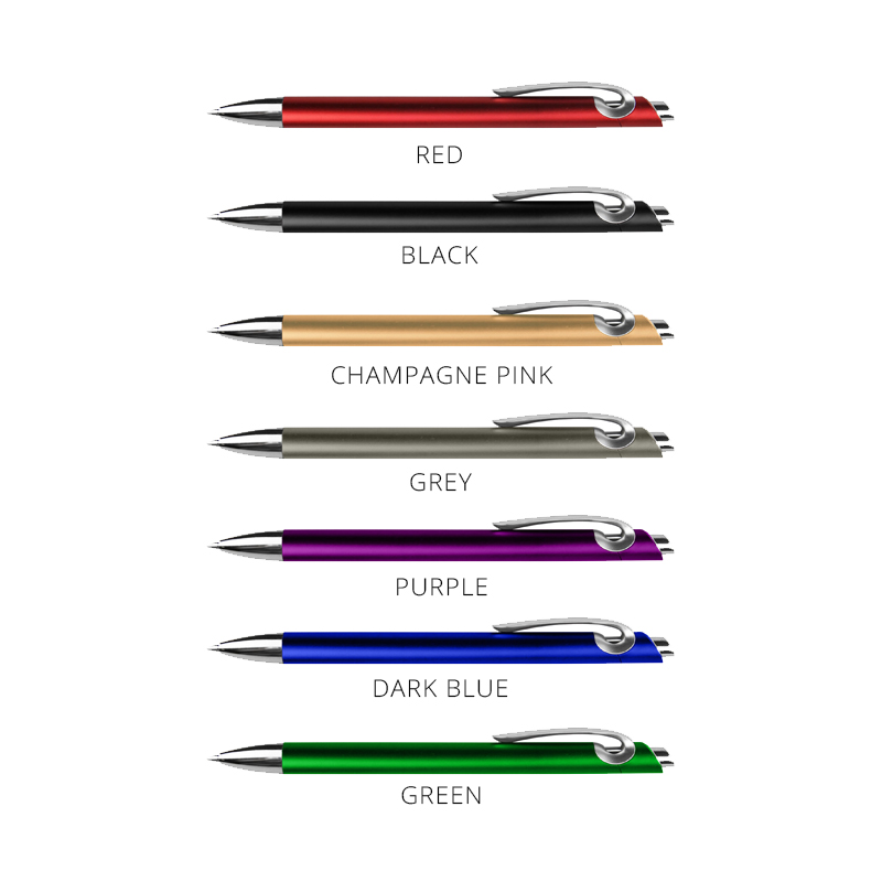 Metallic Barrel Clip Pens