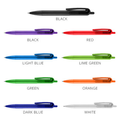 Transparent Barrel Click Pens