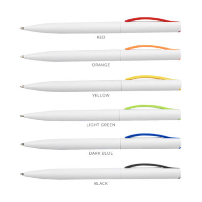 White Barrel Twist Pens