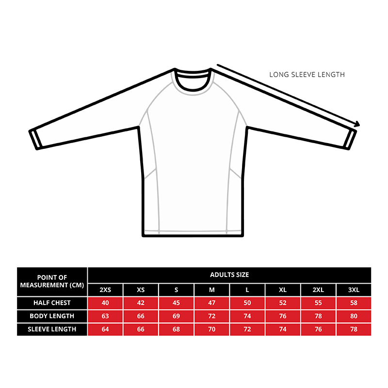 Custom Made Adults and Kids Long Sleeve Rash Vest T-Shirt - Image 2