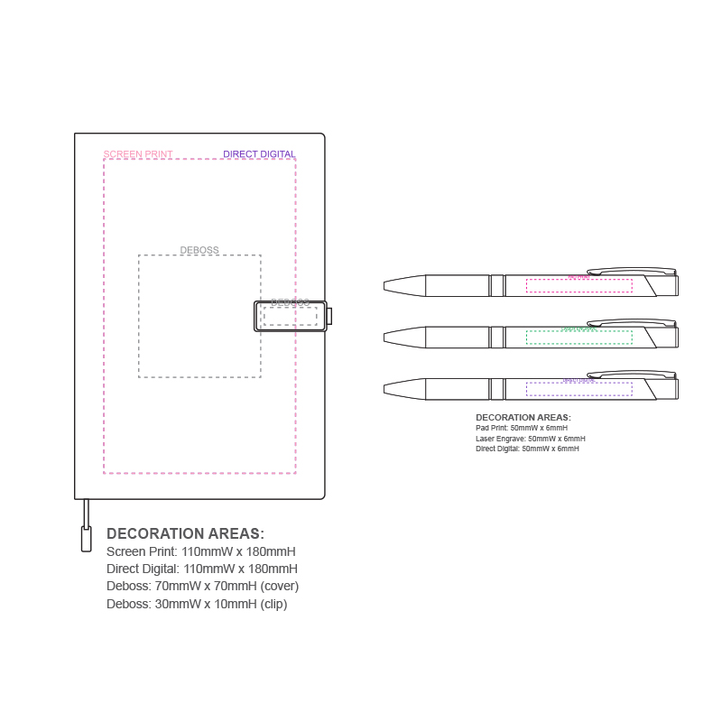 Classic Hardcover Notebook & Pen Combo - Image 2