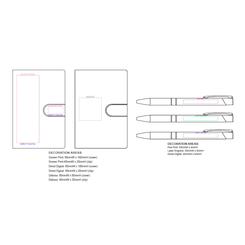 Modern Notebook & Matching Pen Gift Pack - Image 2