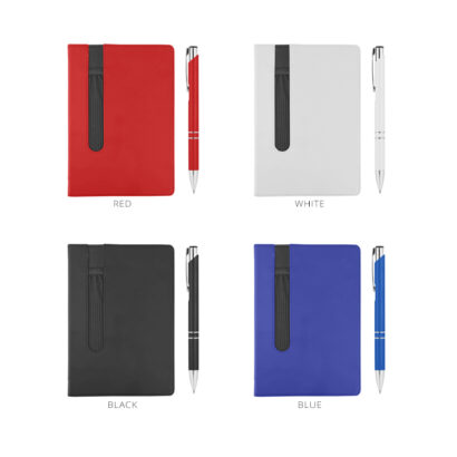 A5 Soft Touch Notebook & Pen Gift Box