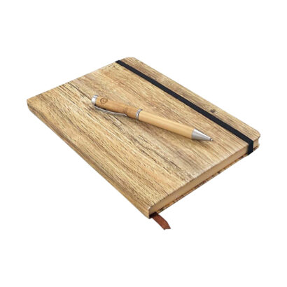 Natural Wood Finish Notebook & Pen Set