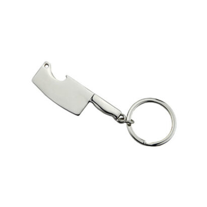 Metal Knife-Shaped Bottle Opener with Keyring