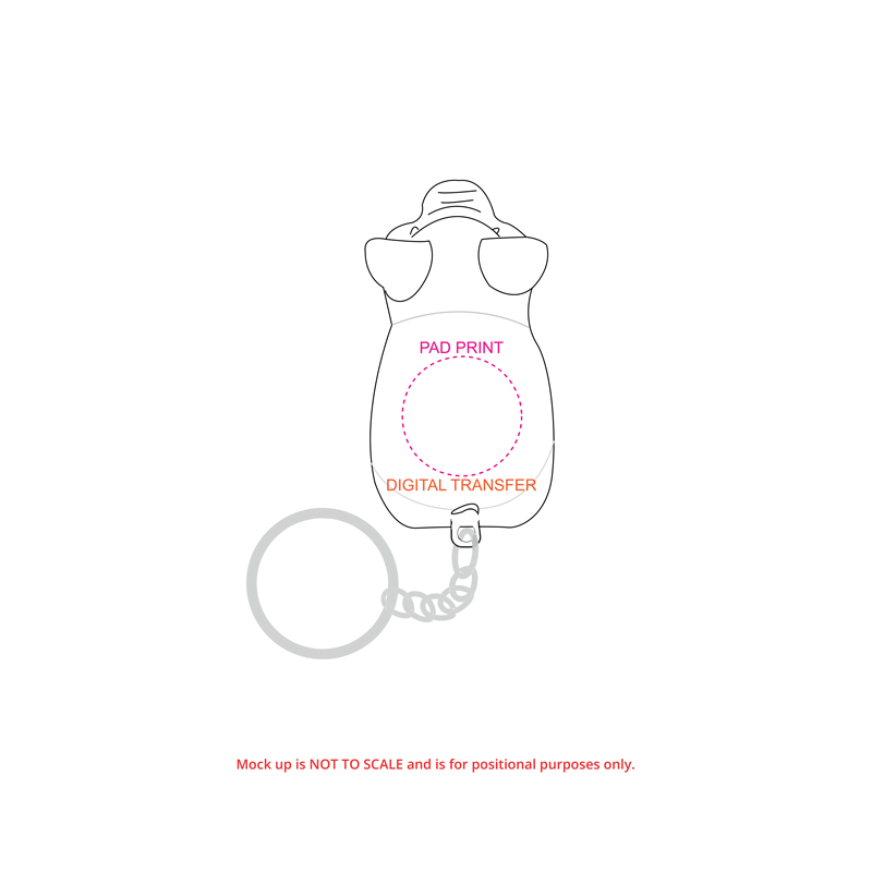 PU Pig Stress Reliever Keychains - Image 3