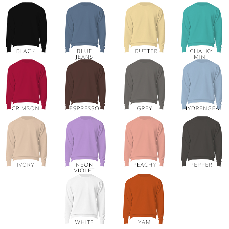 Lightweight Pigment-Dyed Crew Sweatshirts