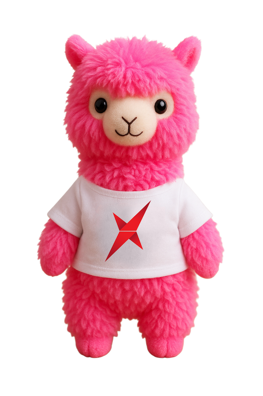 PromosXchange pink alpaca with X logo. Copyright PromosXchange Unauthorized use, scraping, or AI training is strictly prohibited.
