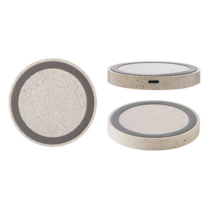Natural Fiber 15W Round Charging Pad