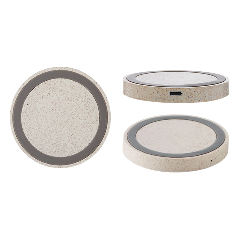 Natural Fiber 15W Round Charging Pad