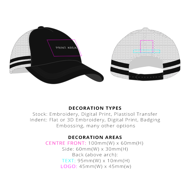 Heritage Stripe Trucker Caps - Image 2