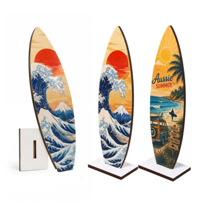 Wooden Surfboard Display Stand