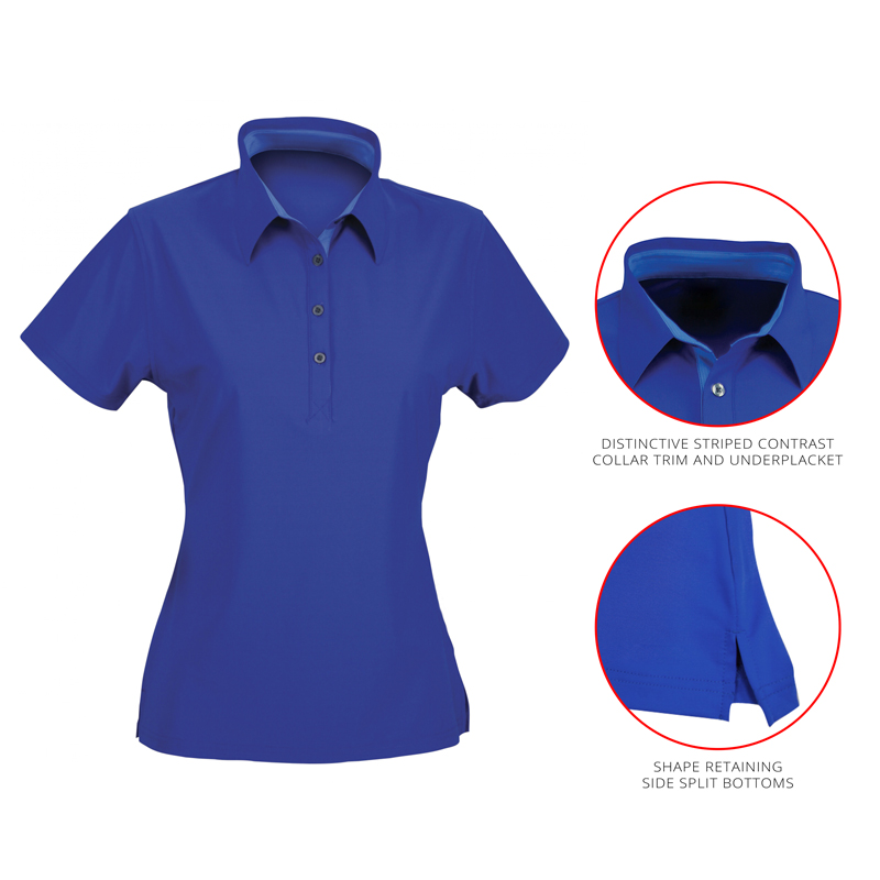 Breathable Fine Knit Women's Polo - Image 2