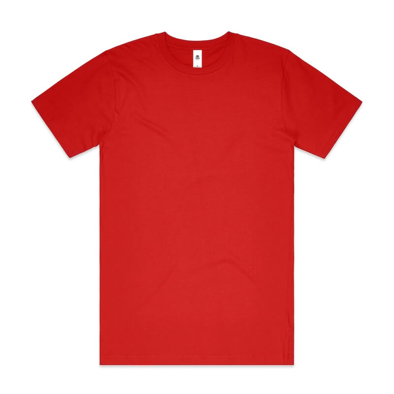 Custom AS Colour Block Tubular Tee - Mid-Weight Cotton